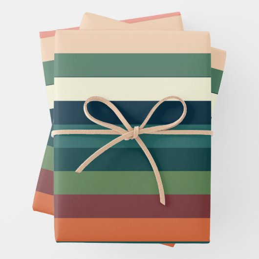 Farbstreifen Geschenkpapier Set (Beispiel)