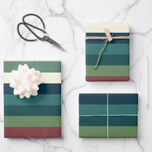 Farbstreifen Geschenkpapier Set