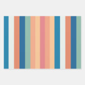 Farbstreifen Geschenkpapier Set (Vorderseite)