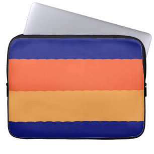 Farbstreifen in Blau, Orange und Gelb Laptopschutzhülle