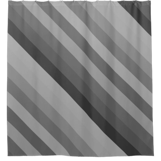 Farbstreifen in farbigen Pastellfarben in Grau Duschvorhang (Vorderseite)