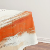 Farbstreifen in Kaffee- und Orangentönen Tischdecke (Beispiel)