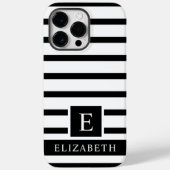 Farbstreifen in Weiß und Schwarz Case-Mate iPhone Hülle (Rückseite)