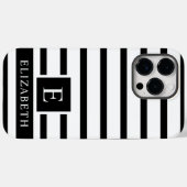 Farbstreifen in Weiß und Schwarz Case-Mate iPhone Hülle (Rückseite (Horizontal))