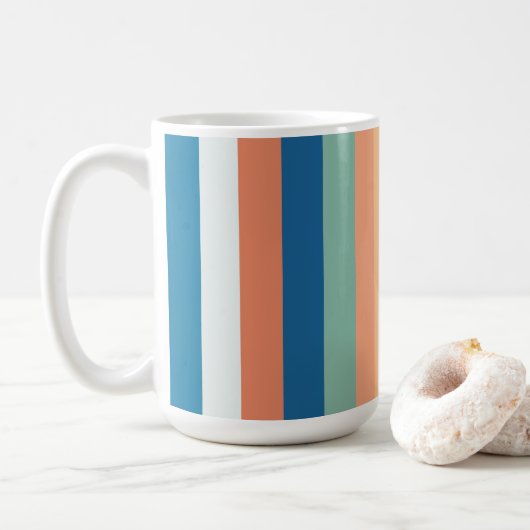 Farbstreifen Kaffeetasse (Mit Donut)