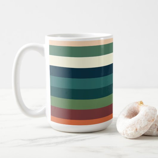 Farbstreifen Kaffeetasse (Mit Donut)