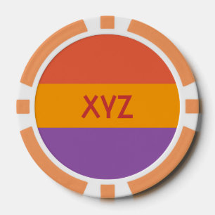 Farbstreifen mit kundenspezifischen Poker-Chips Pokerchips
