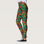 Farbstreifen mit mehreren gemusterten Leggings (Links)