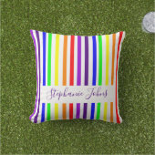 Farbstreifen mit Regenbogen Niedlich Monogramm Nam Kissen (Golfball-Marker)