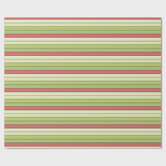 Farbstreifen mit rotem grünem Melon auf Aquarellpa Geschenkpapier (Flach)