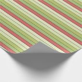 Farbstreifen mit rotem grünem Melon auf Aquarellpa Geschenkpapier (Ecke)