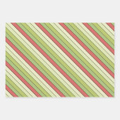 Farbstreifen mit rotem grünem Melon auf Aquarellpa Geschenkpapier Set (Vorderseite 2)