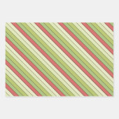 Farbstreifen mit rotem grünem Melon auf Aquarellpa Geschenkpapier Set (Vorderseite)