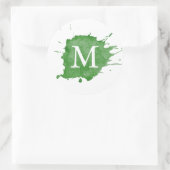 Farbstreifen ⎥ Monogramm-Aufkleber Runder Aufkleber (Tasche)