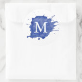 Farbstreifen ⎥ Monogramm-Aufkleber Runder Aufkleber (Tasche)