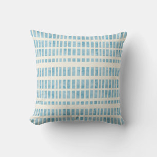 Farbstreifen Muster Muster Pillow in blau Kissen