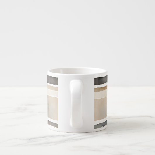 Farbstreifen neutrale Farben Espressotasse (Rückseite)