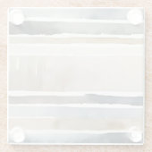 Farbstreifen neutrale Farben Glasuntersetzer (Rückseite)