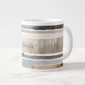 Farbstreifen neutrale Farben Jumbo-Tasse (Vorderseite Rechts)