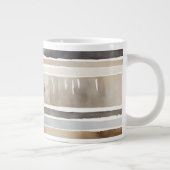 Farbstreifen neutrale Farben Jumbo-Tasse (Rechts)