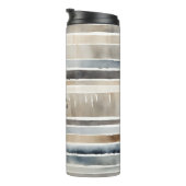 Farbstreifen neutrale Farben Thermosbecher (Nach rechts gedreht)