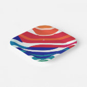 Farbstreifen Pappteller (Gewinkelt)