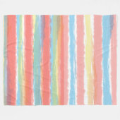 Farbstreifen Pink Blau Gelb Fleecedecke (Vorderseite (Horizontal))
