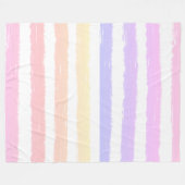 Farbstreifen Pink Peach Gelb Fleecedecke (Vorderseite (Horizontal))