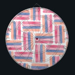 Farbstreifen Pinselstriche Muster Dartscheibe<br><div class="desc">Entworfen von Dream Big Digital Design</div>