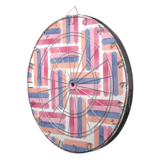 Farbstreifen Pinselstriche Muster Dartscheibe (Vorderseite rechts)