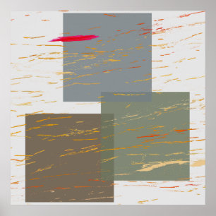 Farbstreifen Quadrate Poster