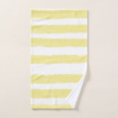Farbstreifen Rosa Gelb Weiß Badhandtuch Set (Handtuch)