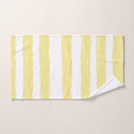 Farbstreifen Rosa Gelb Weiß Badhandtuch Set (Handtuch)