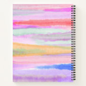 Farbstreifen Rosa Monogramm Notizblock (Rückseite)