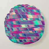Farbstreifen Rundkissen Rundes Kissen (Vorderseite)