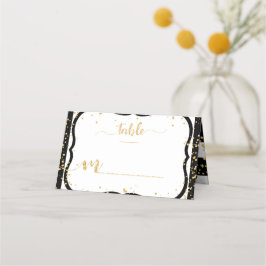 Farbstreifen und Confetti-Tischnummer Platzkarte