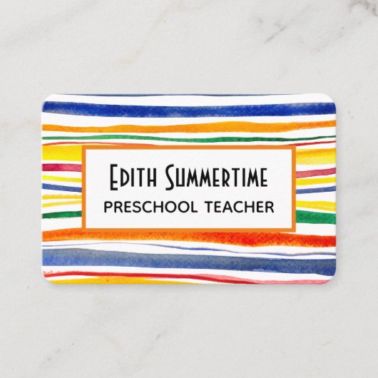 Farbstreifen Visitenkarte (Vorderseite)