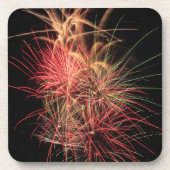 Farbstreifen von Orange und Rot am Nachtplakat Getränkeuntersetzer (Vorderseite)