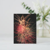 Farbstreifen von Orange und Rot in der Nacht Postkarte (Stehend Vorderseite)