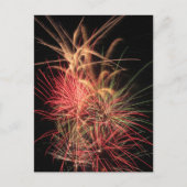 Farbstreifen von Orange und Rot in der Nacht Postkarte (Vorderseite)