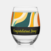 Farbstreifen Weinglas Ohne Stiel (Rückseite)