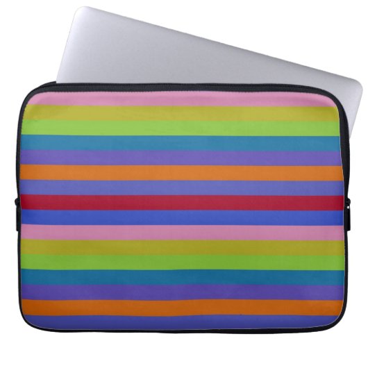 Farbstreifenmuster 7 laptopschutzhülle (Vorderseite)
