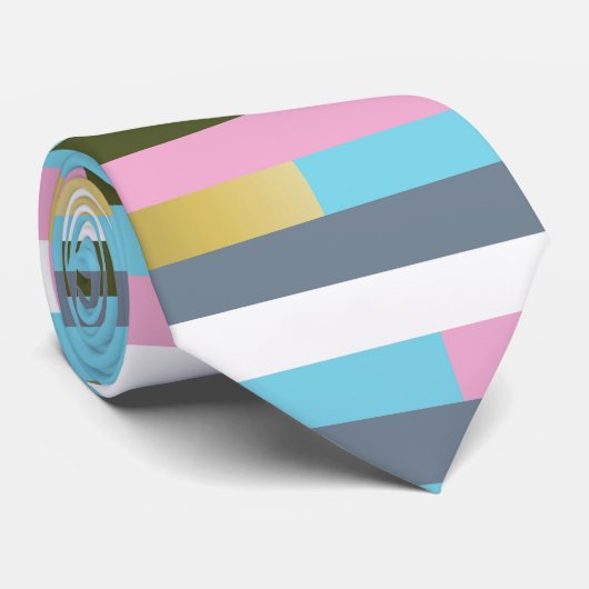 Farbstreifenmuster Krawatte (Gerollt)