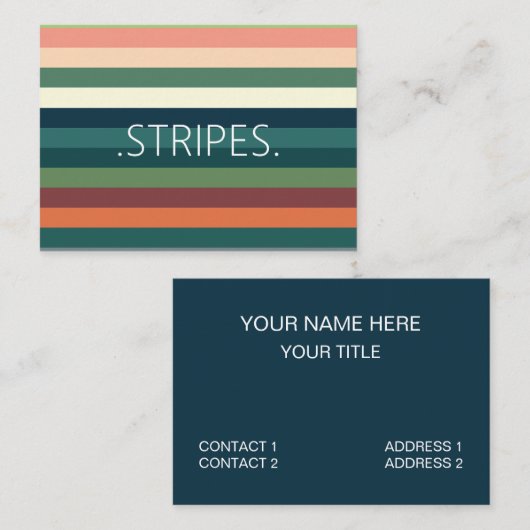 Farbstreifenmuster Visitenkarte (Vorne/Hinten)