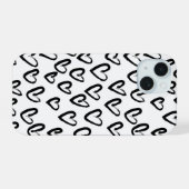 Farbstrich-Herzmuster iPhone 15 Hülle (Rückseite (Horizontal))