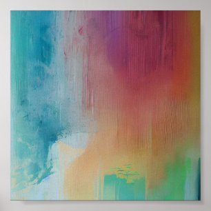 Farbstriche in gedämpften Tönen  Poster
