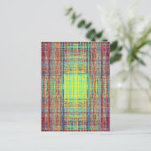 Farbstring Cube Postkarte (Stehend Vorderseite)