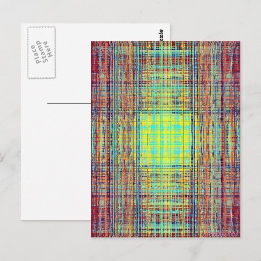 Farbstring Cube Postkarte (Vorne/Hinten)