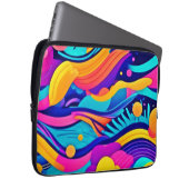 Farbströme: Ein dynamischer Fluss lebendiger Farbe Laptopschutzhülle (Vorne Rechts)