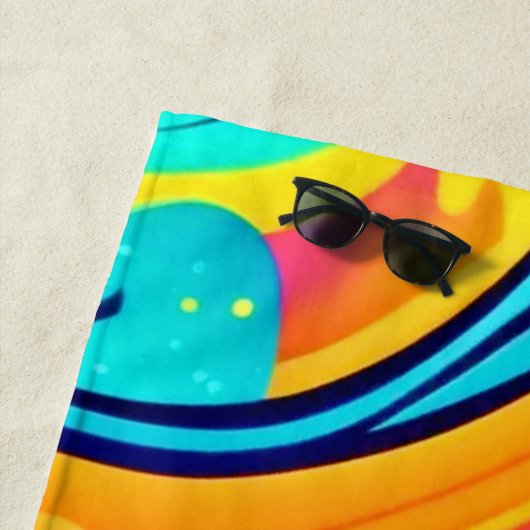 Farbströme: Ein dynamischer Fluss lebendiger Farbe Strandtuch (Beispiel)